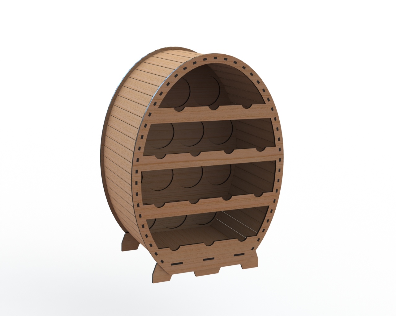 14 Bottle Wine Rack Laser Cut Plan