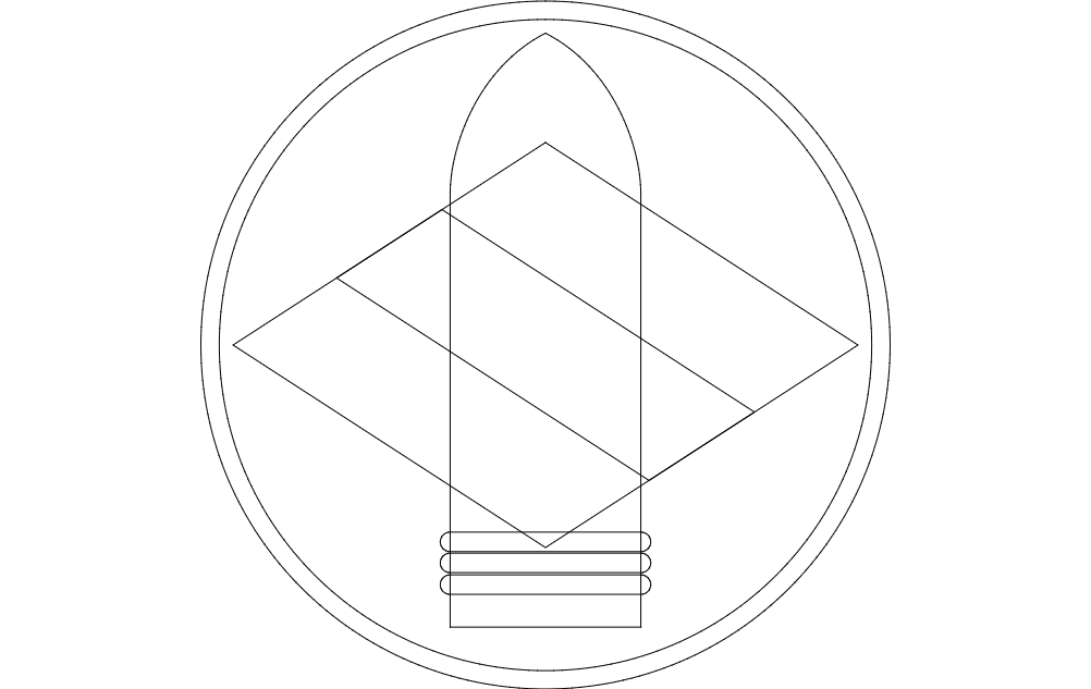 142nd Field Artillery Brigade emblem drawn as a geometric line design