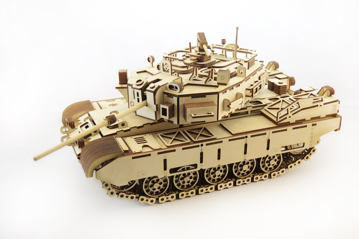 Wood Tank Puzzle Kit Engraved Laser Cut preview