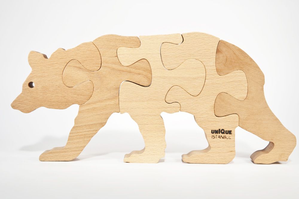 Bear Wooden Jigsaw Puzzle Cnc Laser Cutting Plans Dwg preview