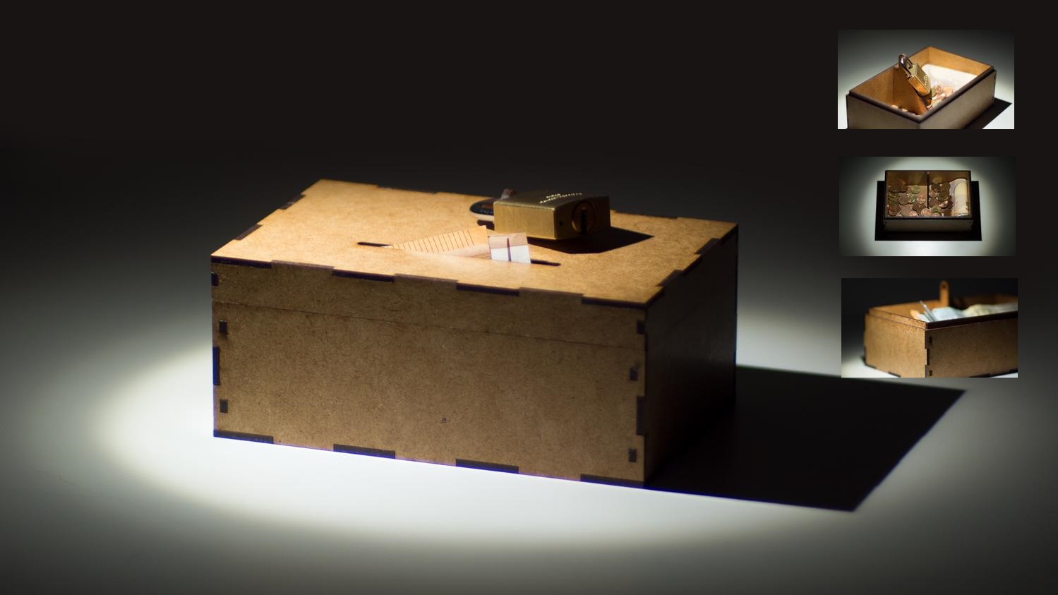 Donation Box 3Mm Mdf Laser Cutting preview