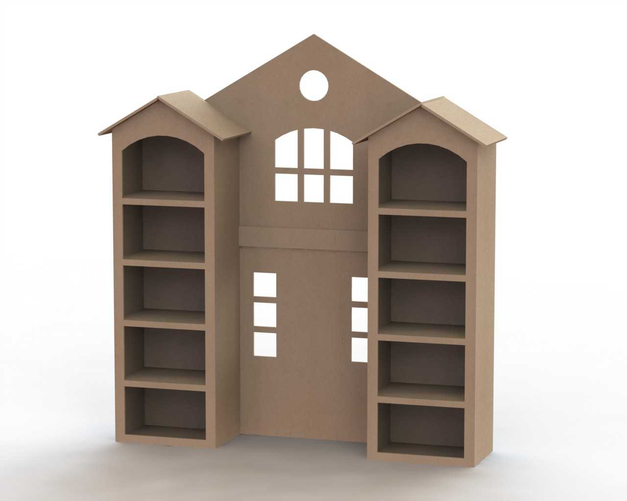 Furniture For Dollhouse Wooden Shelf Laser Cutting Down preview