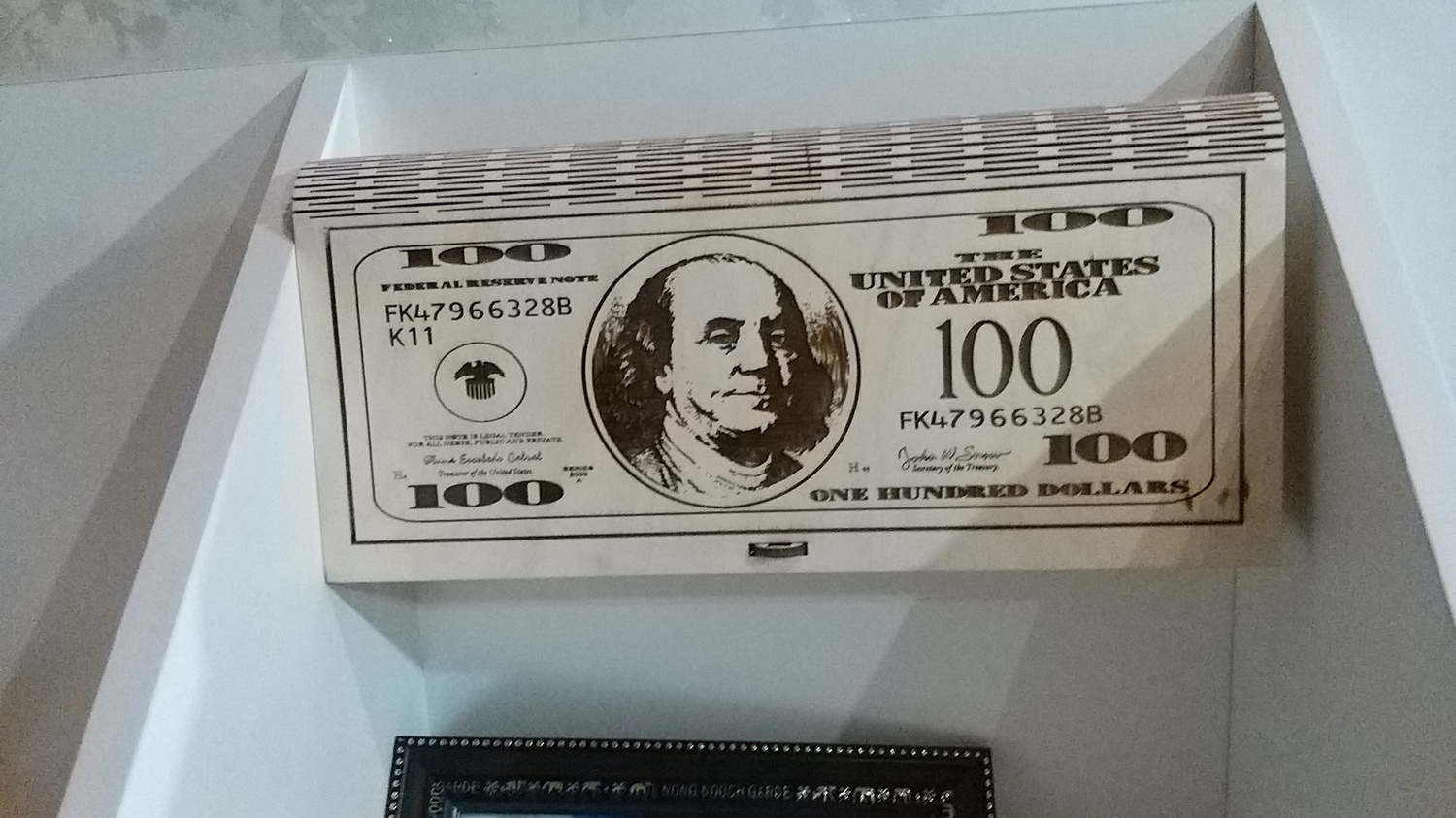 Laser Cut 100 Dollar Wooden Money Box preview