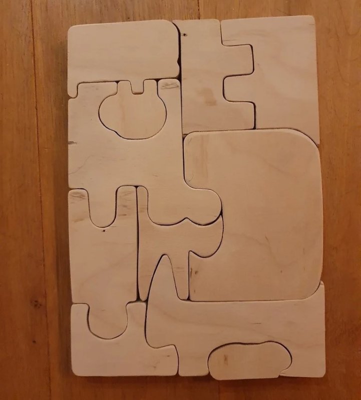 Laser Cut Wooden Animal Puzzle Board preview
