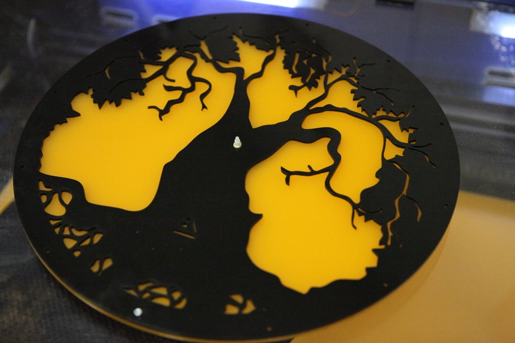 Laser Cut Acrylic Tree Wall Clock preview