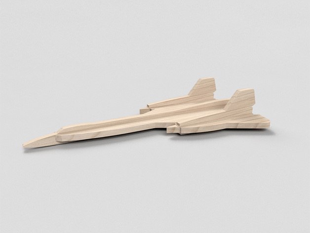 Laser Cut Aircraft Puzzle Lockheed Sr 71 Wooden Model 6Mm Downl preview