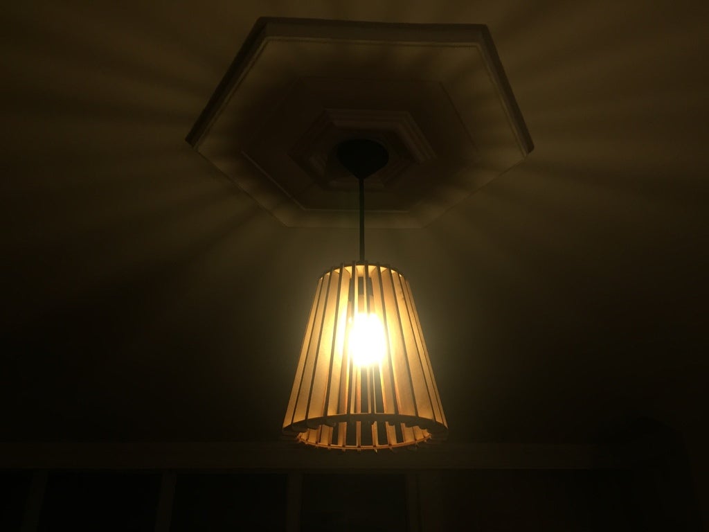 Laser Cut Basic Lampshade 4Mm Plywood preview