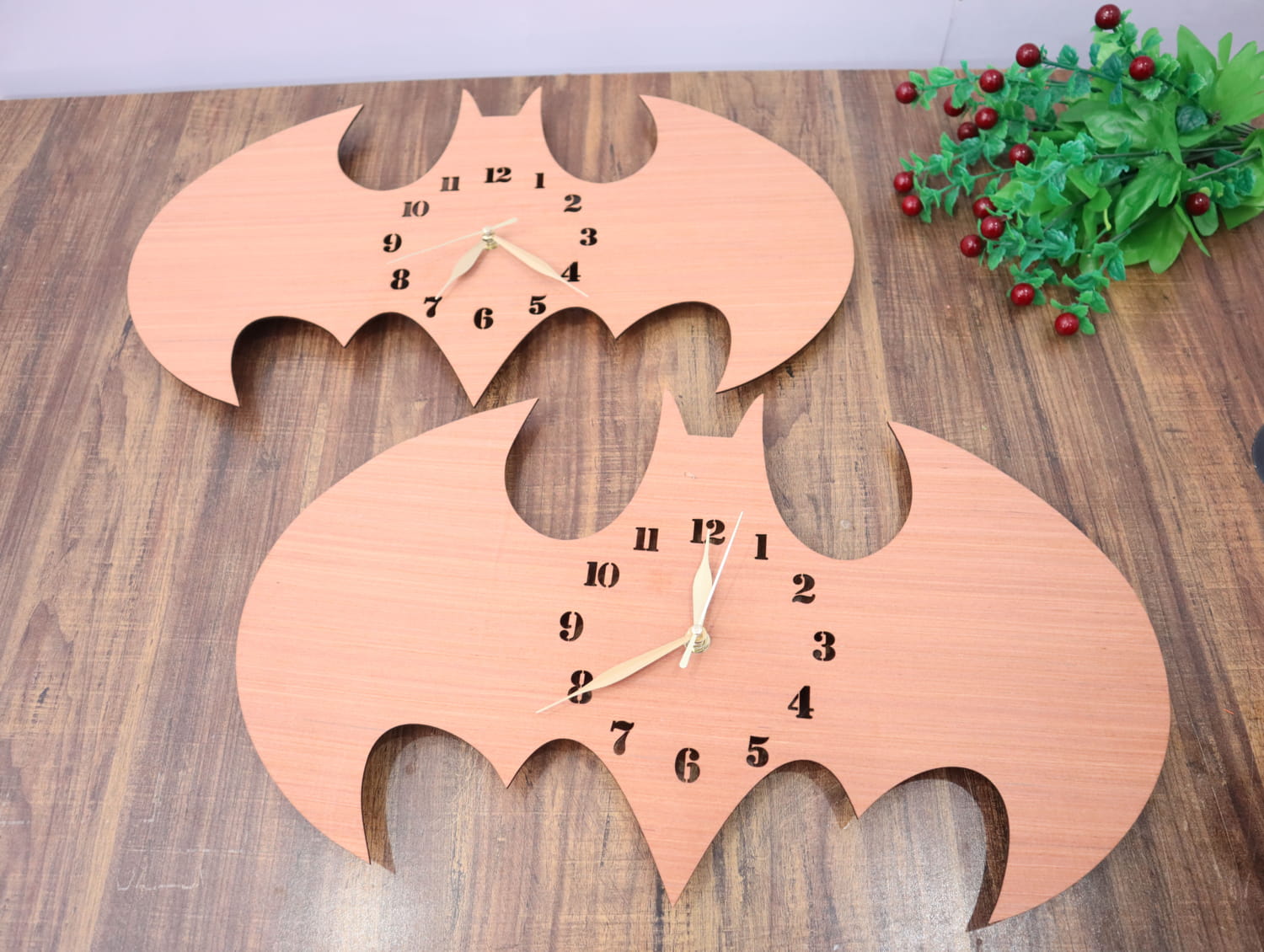 Laser Cut Batman Wooden Wall Clock preview