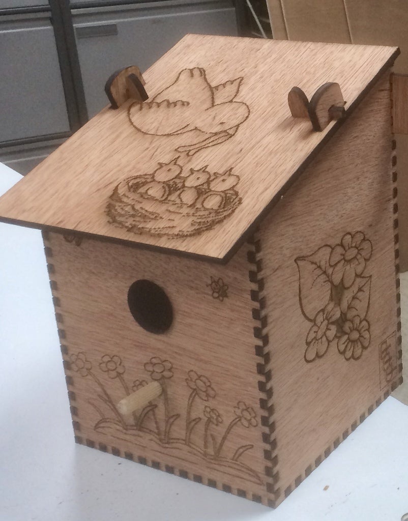 Laser Cut Bird Nesting Box Plywood preview