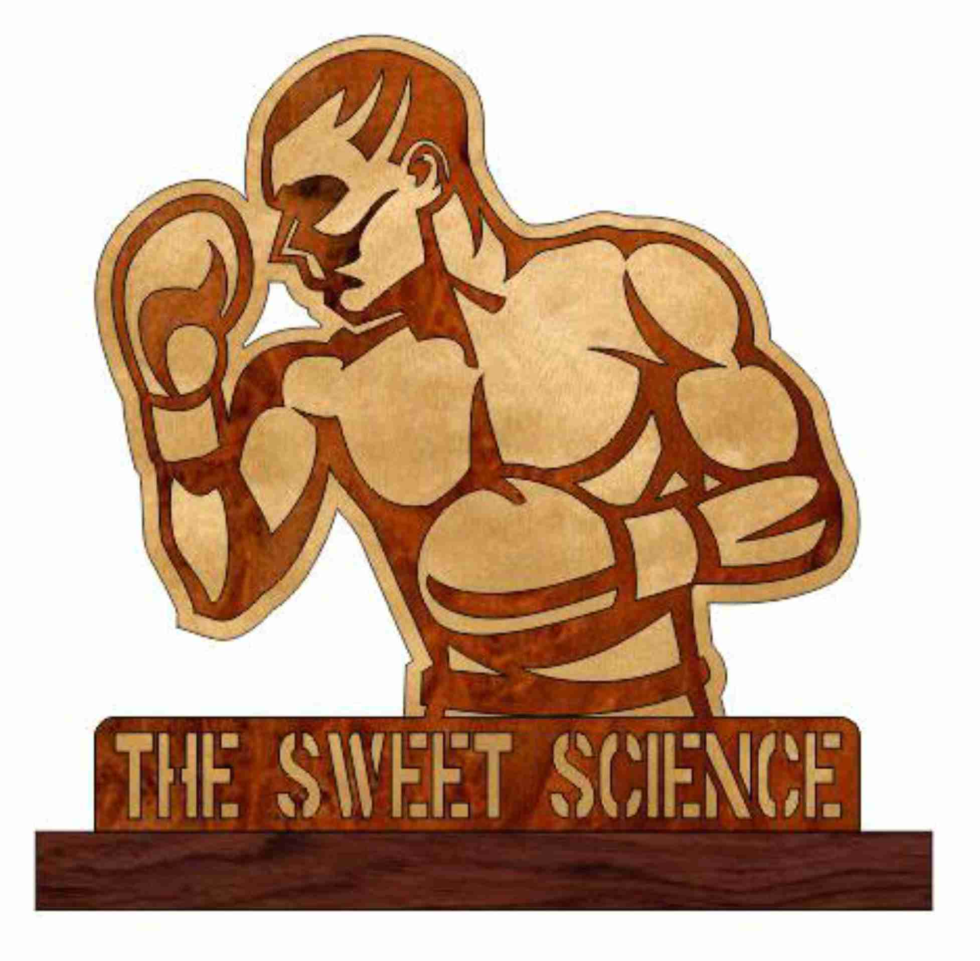 Laser Cut Boxing Wooden Trophy preview