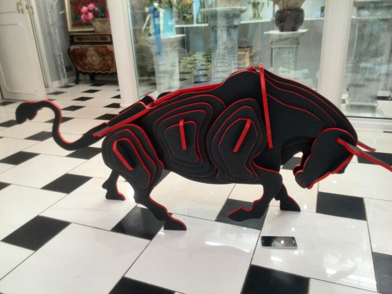 Laser Cut Bull Puzzle Wooden Model preview
