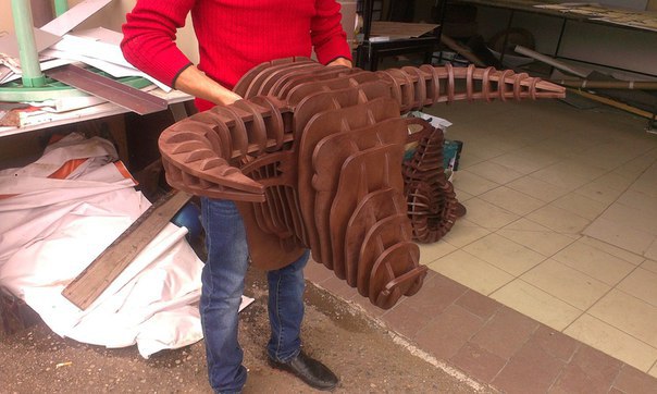 Laser Cut Bull Head Wall Hanging Wood Puzzle preview