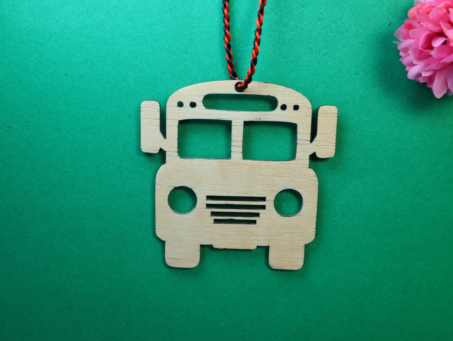 Laser Cut Bus Driver Wood Ornament preview