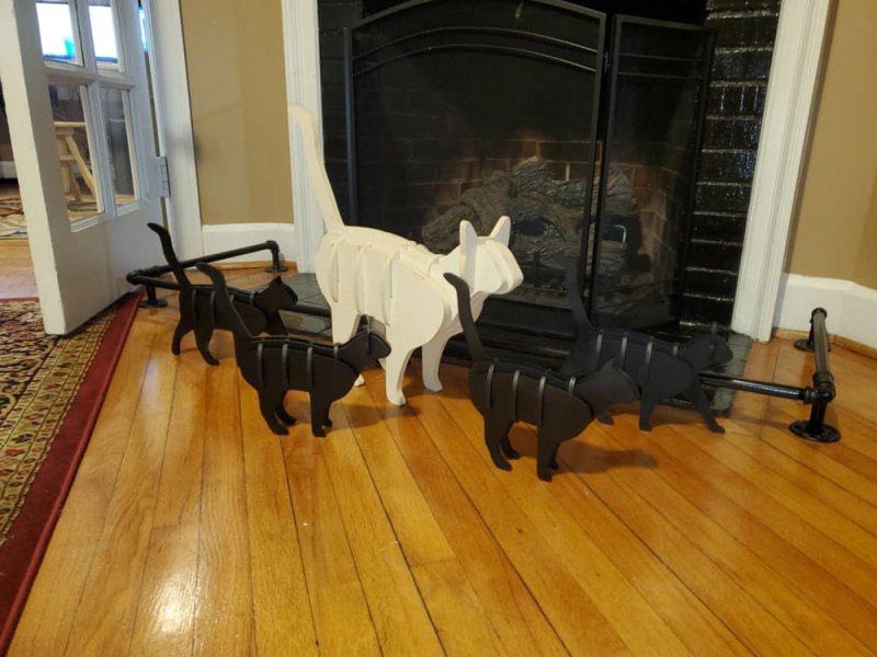 Laser Cut Cat Wooden Puzzle preview