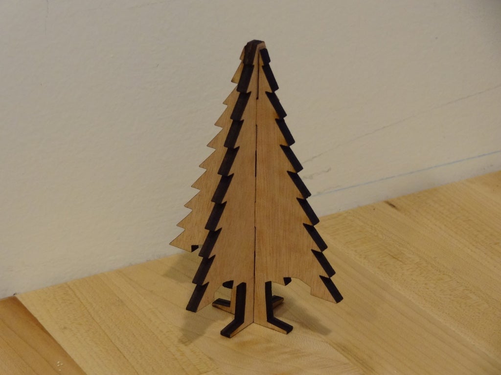 Laser Cut Christmas Tree Ornament Plywood preview