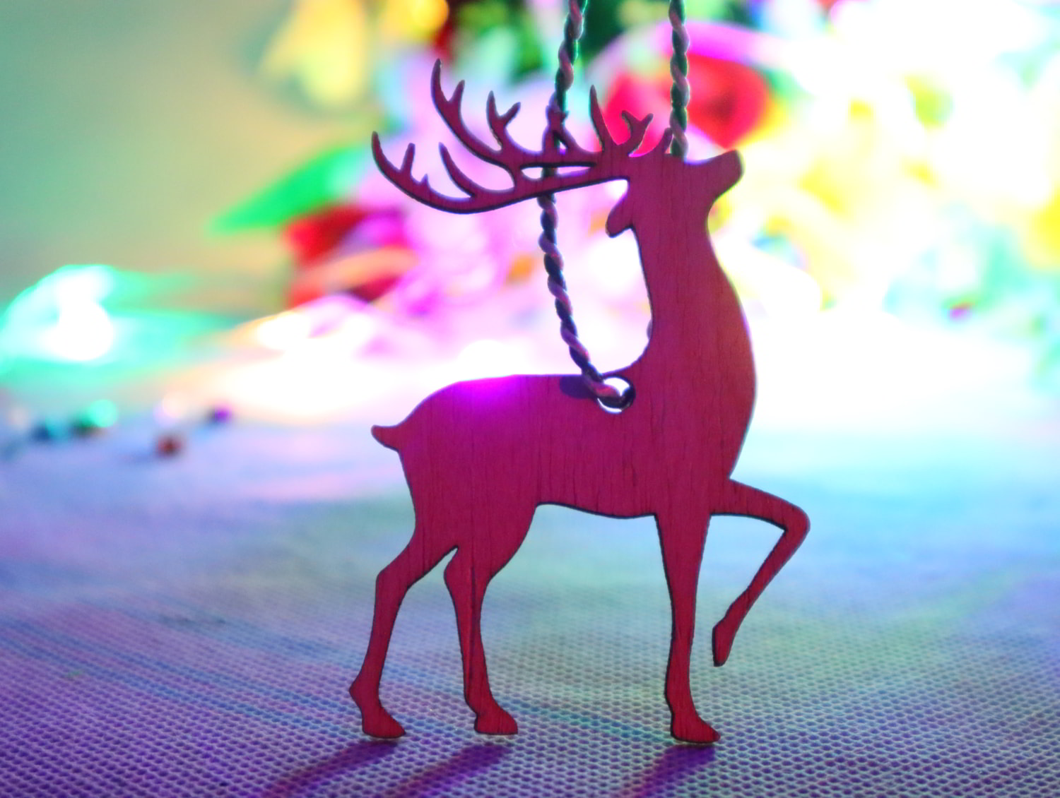 Laser Cut Christmas Wooden Reindeer Ornament preview