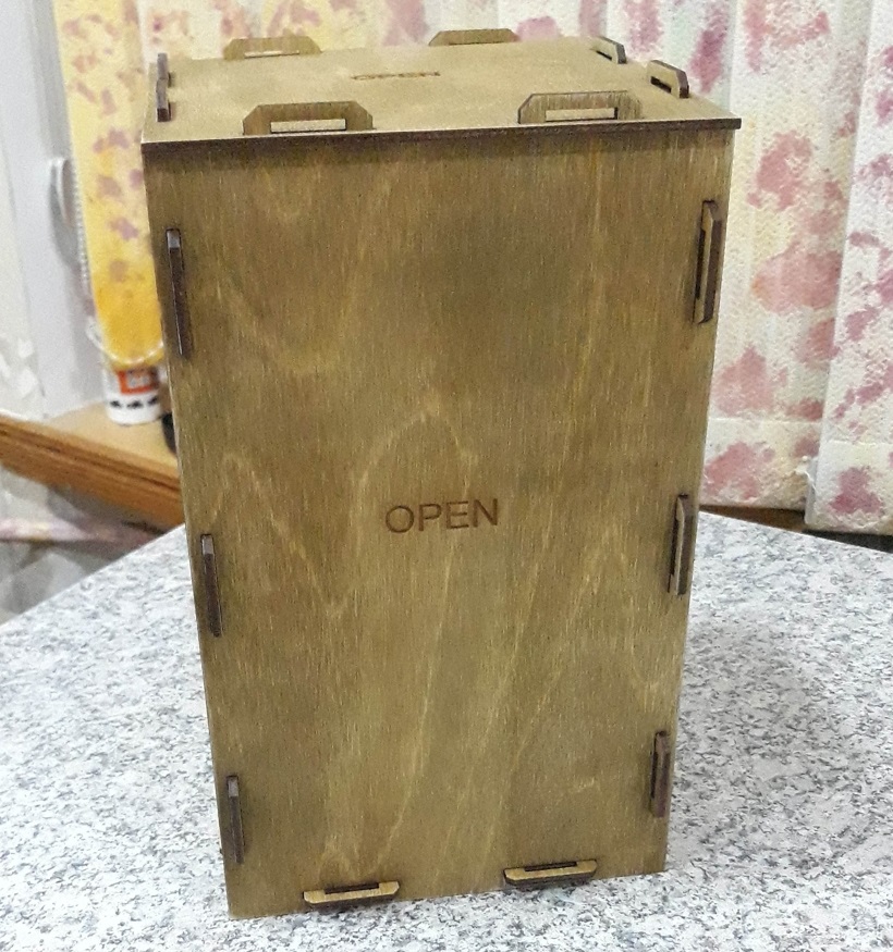 Laser Cut Collapsible Wooden Box Foldable Storage Box preview