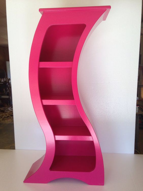 Laser Cut Curved Wooden Bookshelf preview