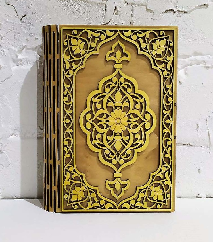 Laser Cut Decorative Book Box Birch Plywood wooden boxes design preview