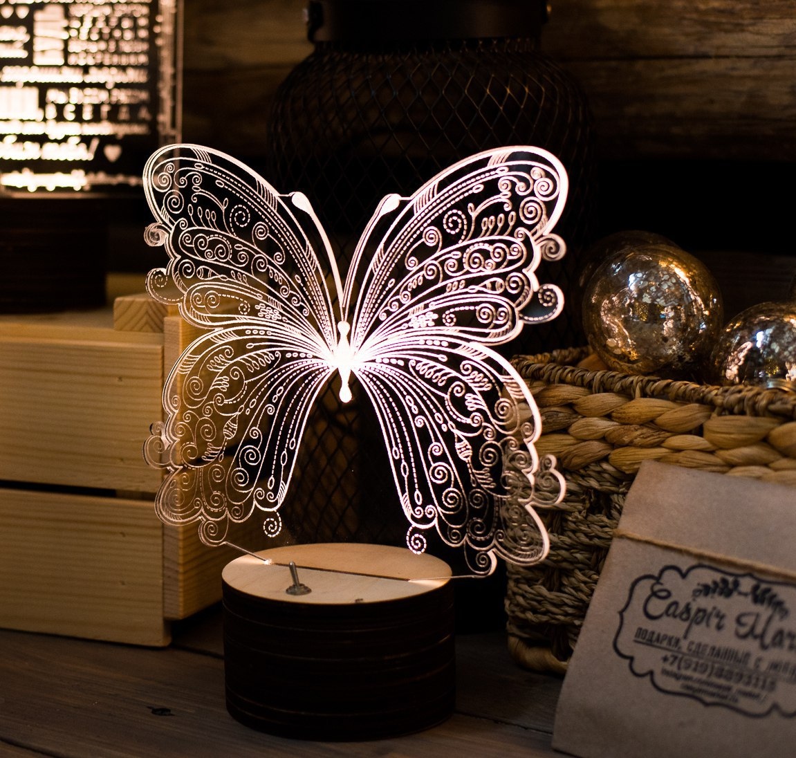 Laser Cut Decorative Butterfly Acrylic Lamp lamps design preview