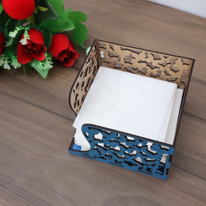 Laser Cut Decorative Napkin Box MDF 3mm wooden boxes design preview