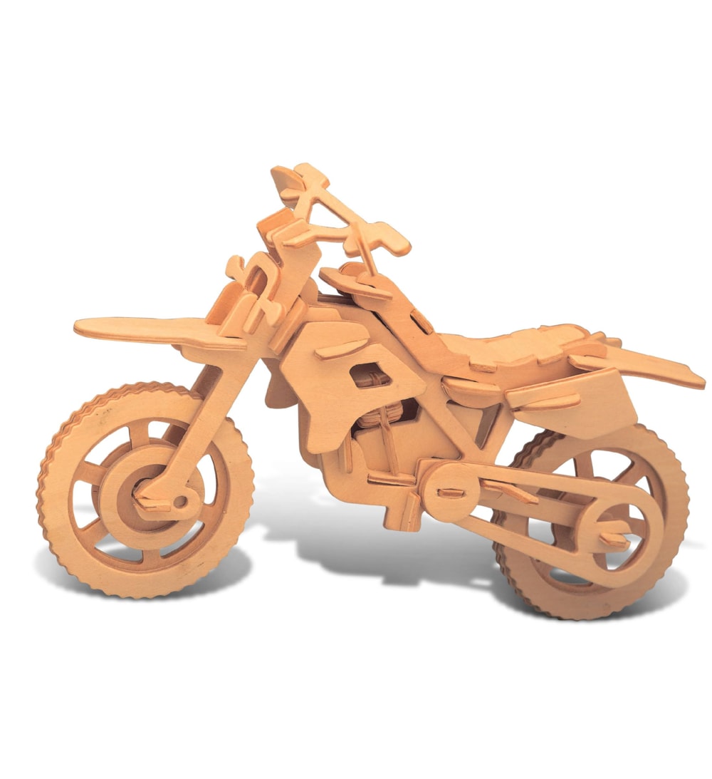 Laser Cut Dirt Bike Wooden Puzzle Toy preview