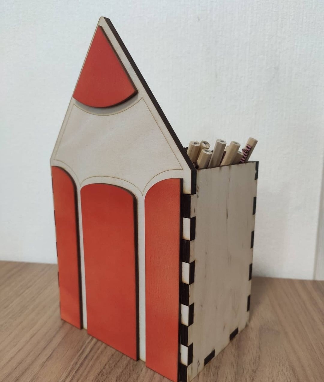Laser Cut Pencil Shaped Box preview - Cutgrove digital design