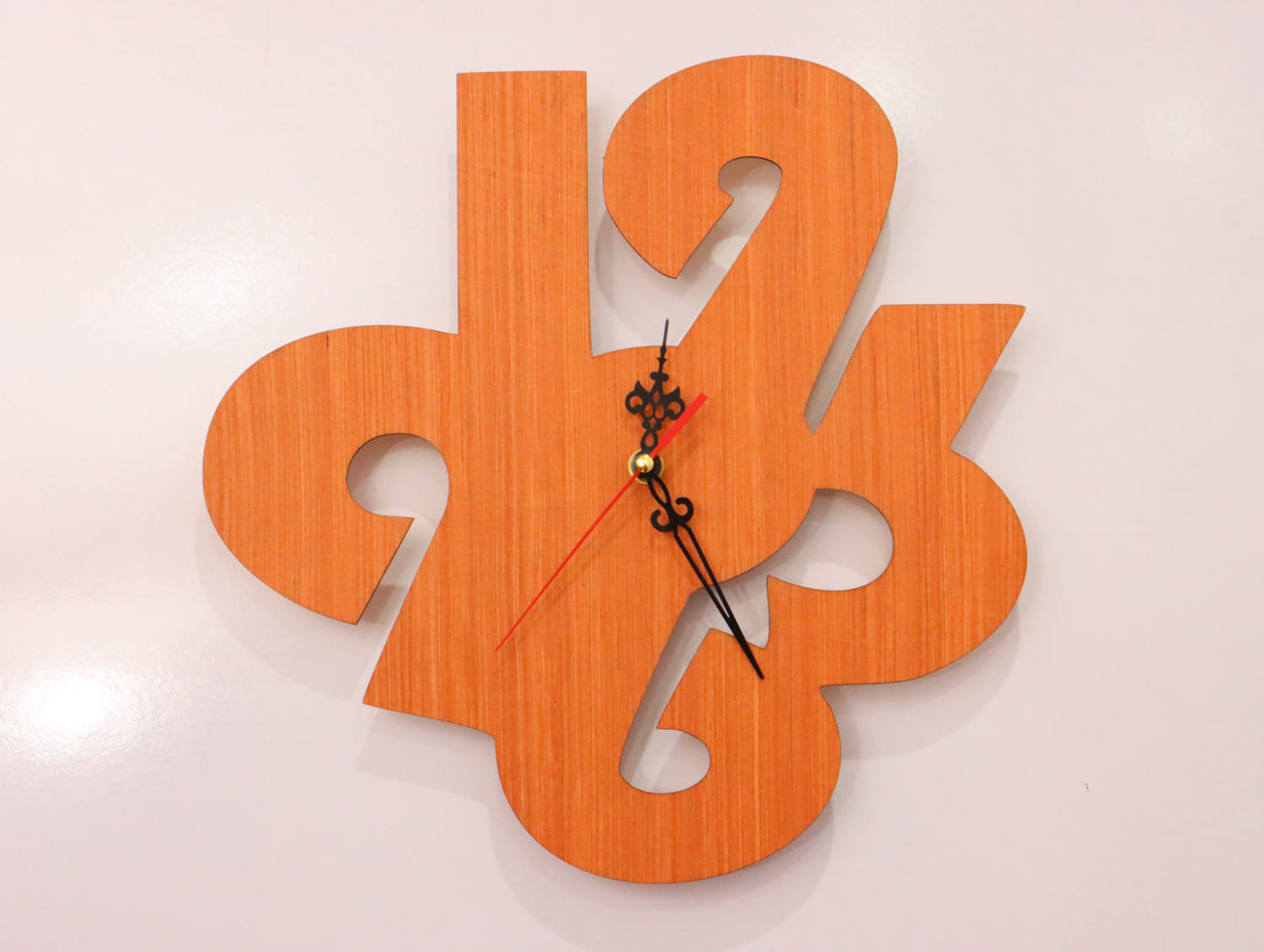 Laser Cut Stylish Wooden Wall Clock preview - Cutgrove digital design
