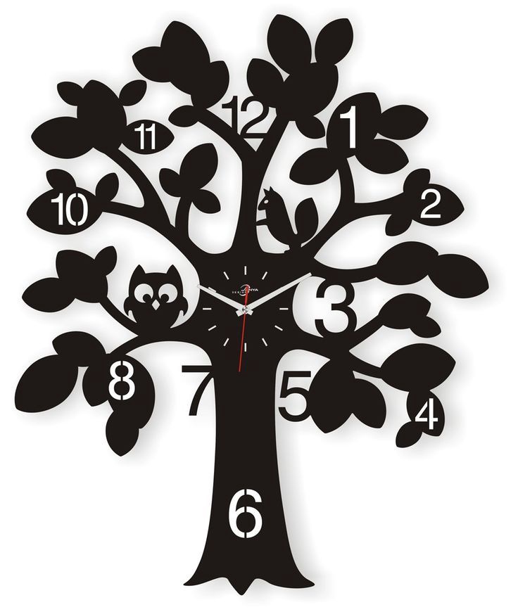 Laser Cut Tree Clock Wall Decor preview - Cutgrove digital design