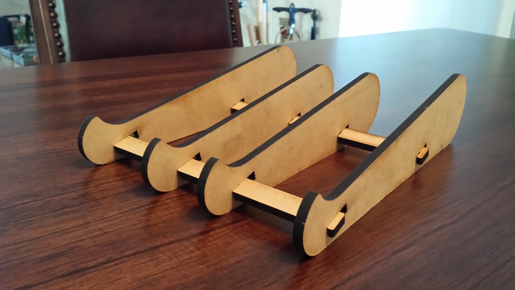 Laser Cut Wood Laptop Stand preview - Cutgrove digital design