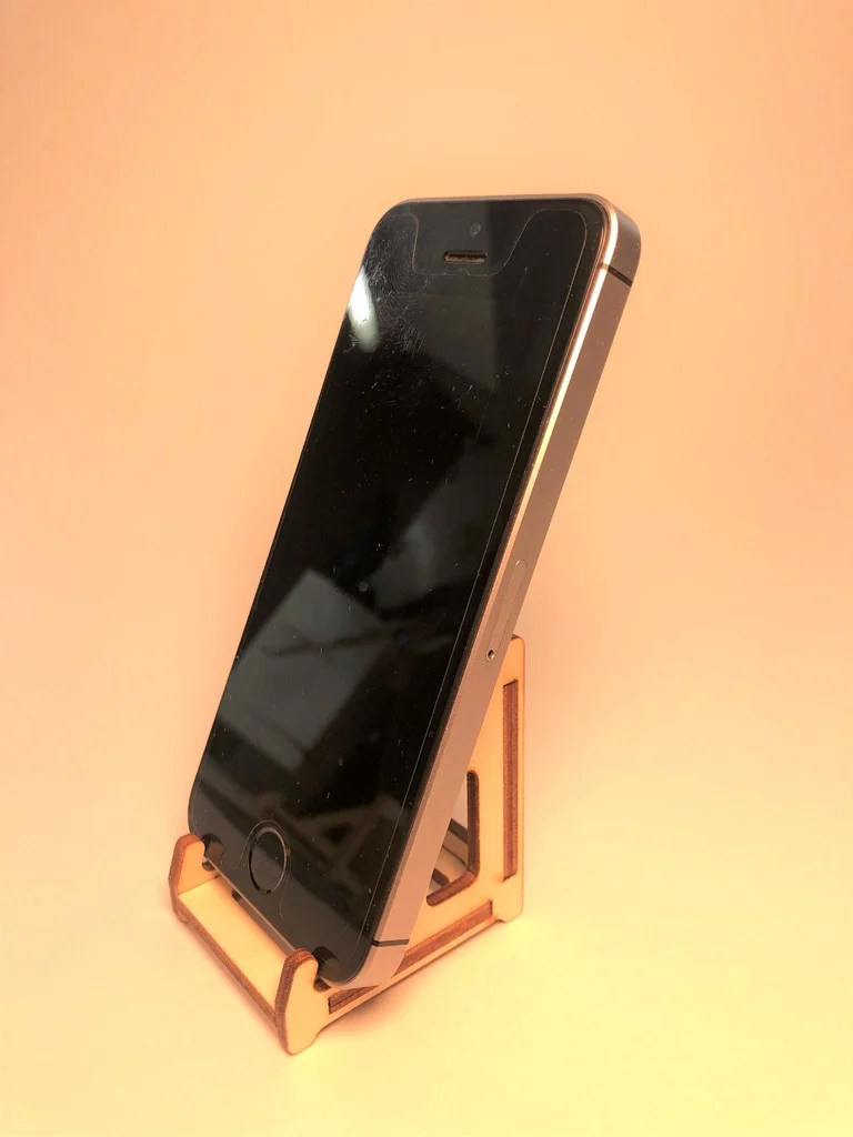 Laser Cut Wood Phone Stand preview - Cutgrove digital design