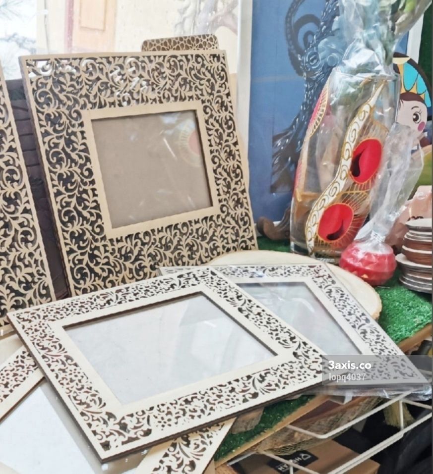 Laser Cut Wooden Frame For Wall Decor preview - Cutgrove digital design