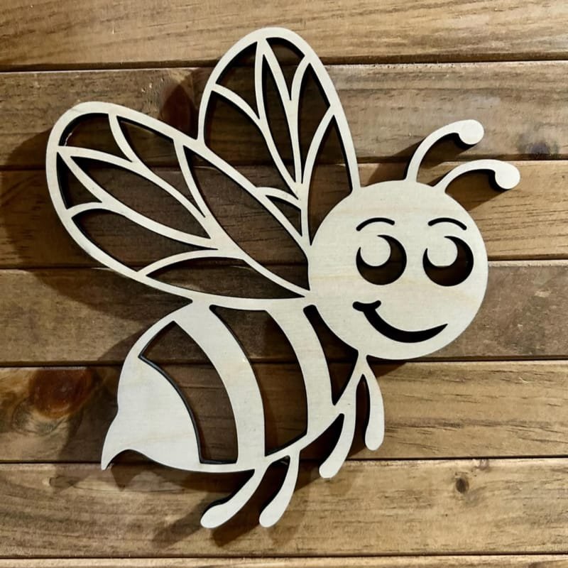 Wooden Honey Bee Wall Decor Bee Cutout DIY Crafts preview - Cutgrove digital design